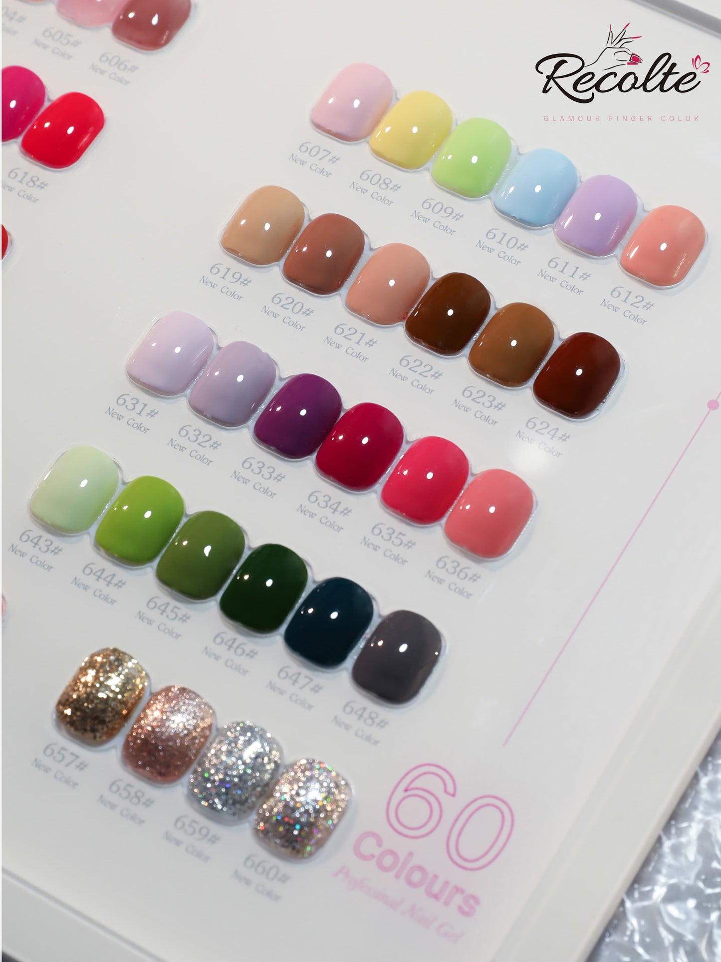 60 pc gel polish kit 8ml (with top coat ,base coate, matte coat , free)