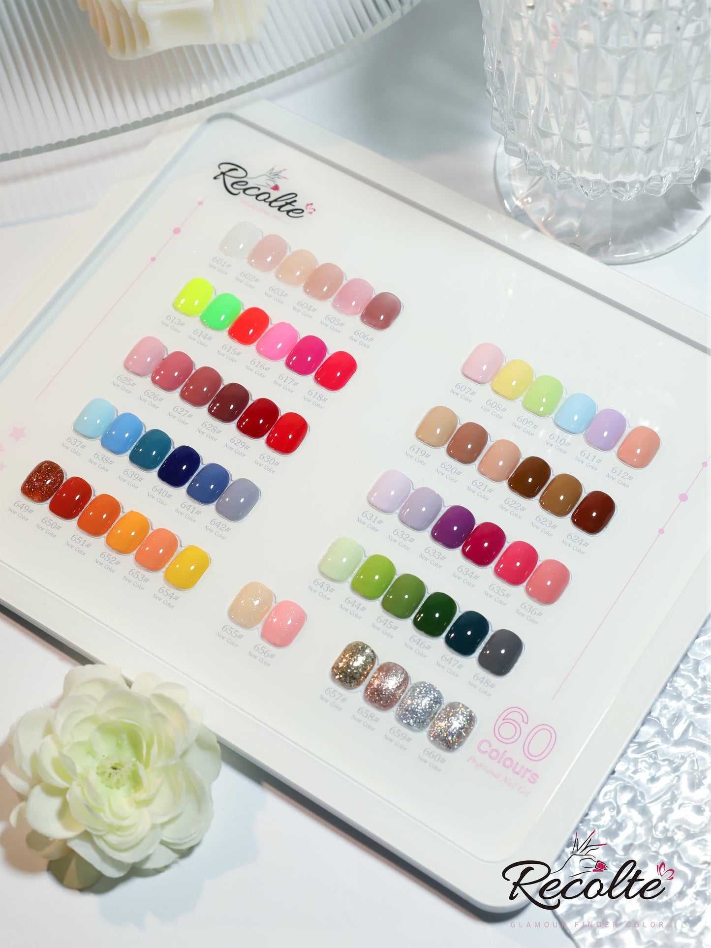 60 pc gel polish kit 8ml (with top coat ,base coate, matte coat , free)