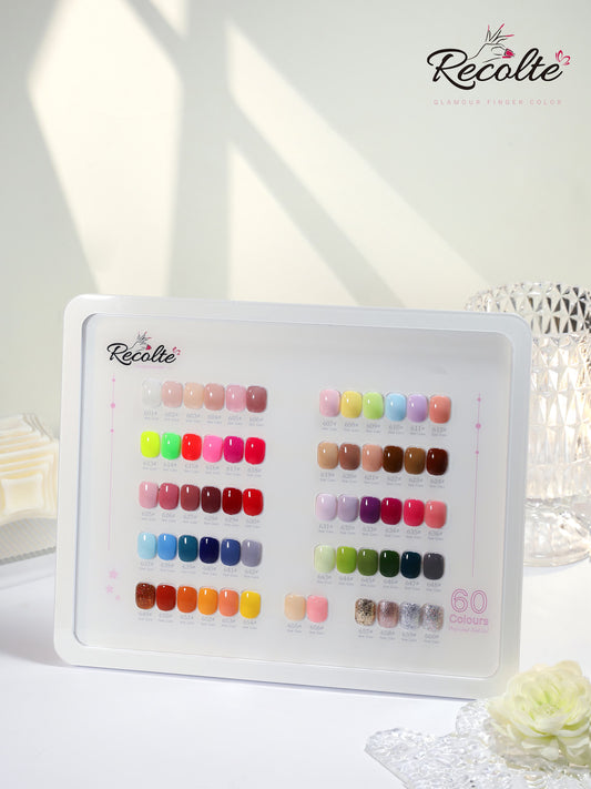 60 pc gel polish kit 8ml (with top coat ,base coate, matte coat , free)